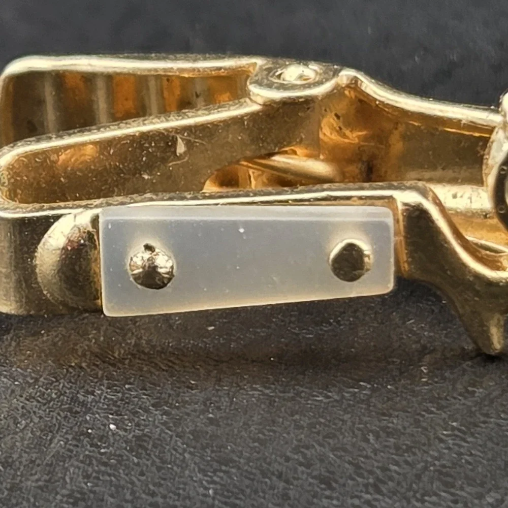 Anson Dog Labrador Cufflinks Mother Pearl Fishing Pole Tie Clip Tack Vintage